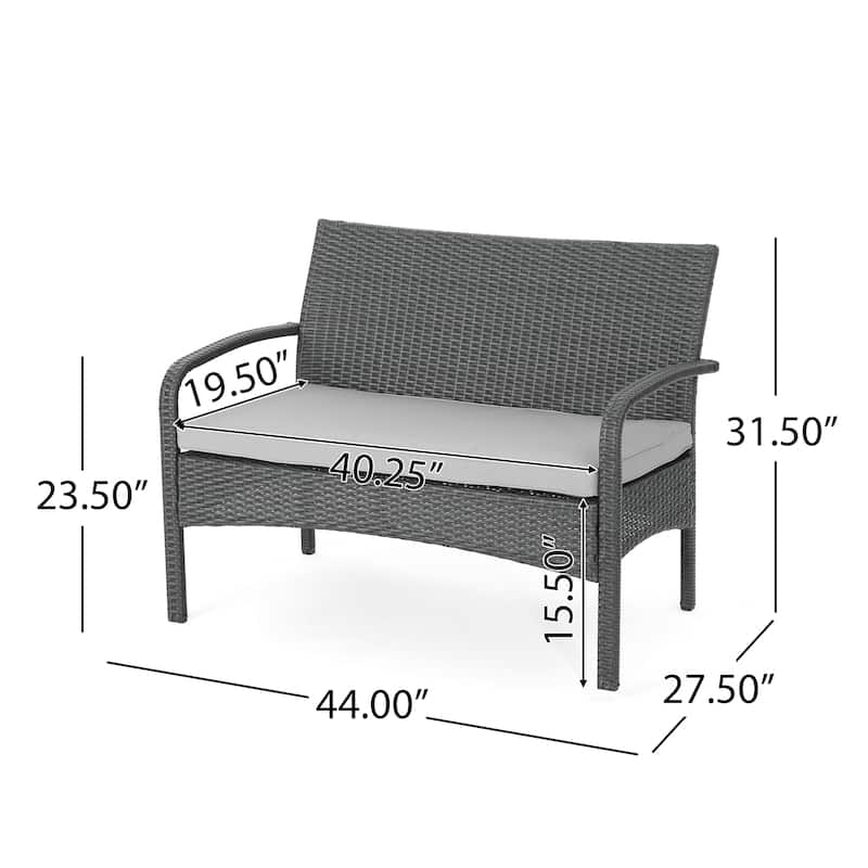 Cordoba Outdoor 6-piece Wicker Conversation Set by Christopher Knight Home