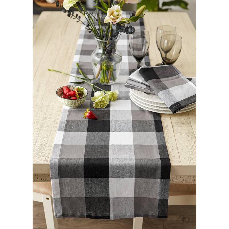 DII Tri Color Check Table Runner