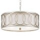 preview thumbnail 1 of 2, Libby Langdon for Crystorama Graham 6 Light Antique Silver Chandelier - 18'' W x 8'' H x 18.5'' D