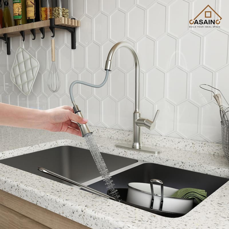 Single Handle Pull Down Sprayer Kitchen Faucet