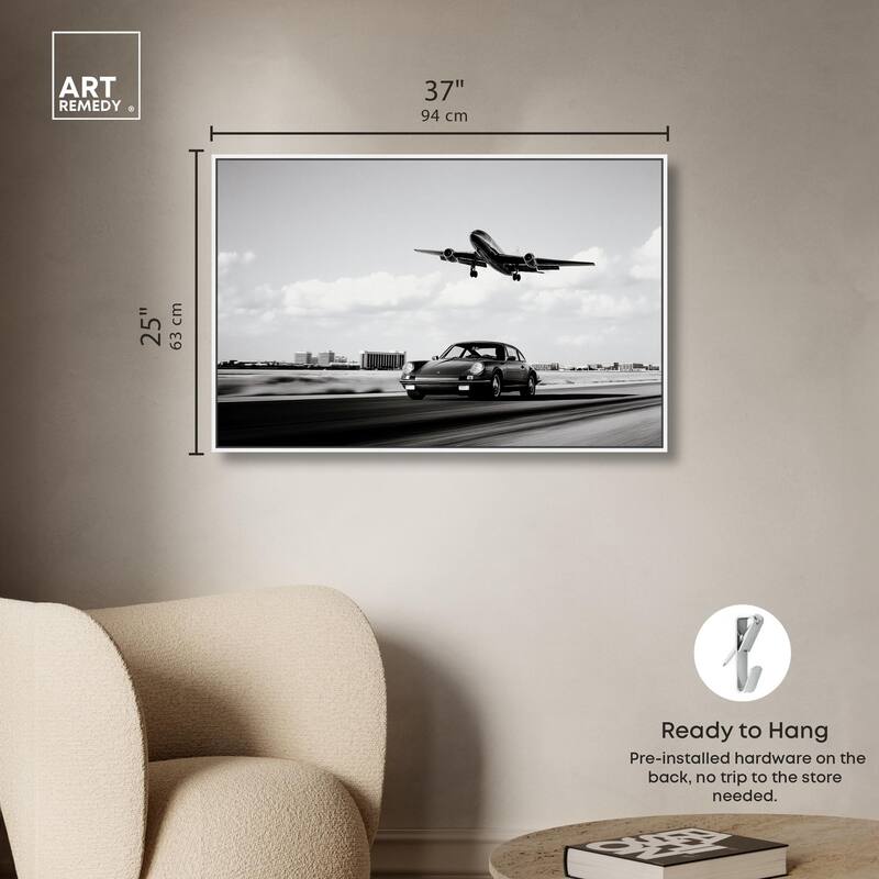 Sports Car Takeoff Canvas by Art Remedy
