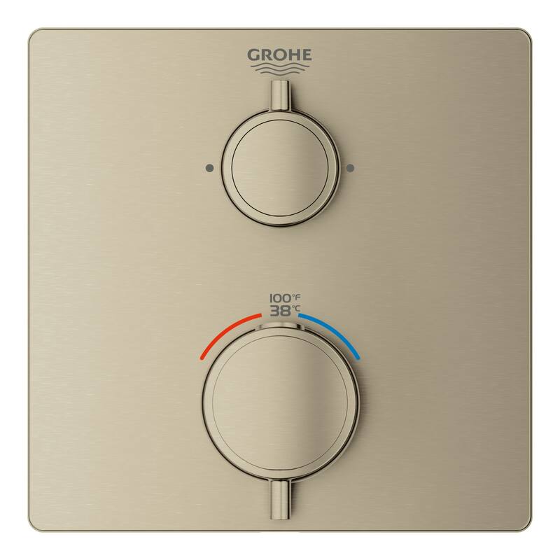 Grohe Grohtherm Dual Function Thermostatic Valve Trim Only with Double - Brushed Nickel
