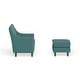preview thumbnail 6 of 5, Copper Grove Harrison Contemporary Teal Armchair & Ottoman set
