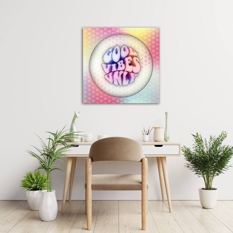 5D Multi-Dimensional Wall Art - Custom Made Good Vibes Wall Art Print