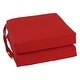 preview thumbnail 46 of 79, 16-inch Square Indoor Twill Chair Cushions (Set of 2 or 4) - 16 x 16 Set of 2 - Ruby Red