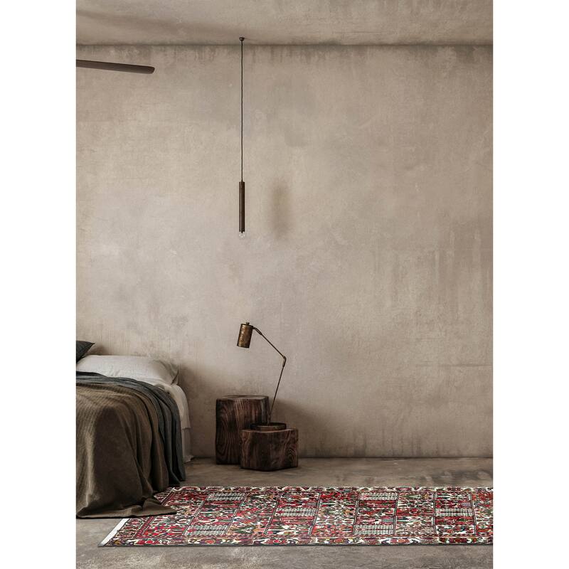 ECARPETGALLERY Hand-knotted Kayseri Vintage Red Wool Rug - 4'10 x 9'2