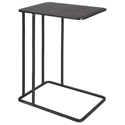 Uttermost 22905 12" Wide Iron, Plywood, and Stone End Table