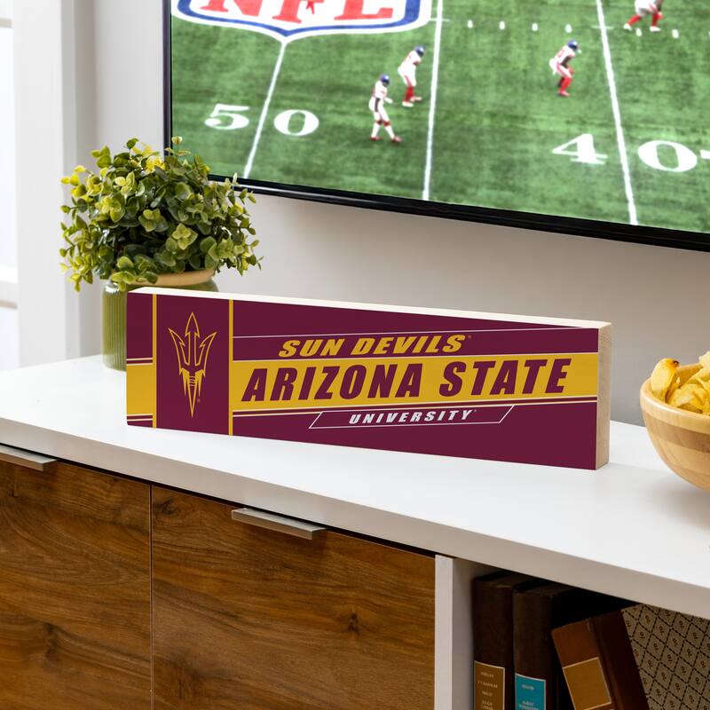 Arizona State University Wooden Tabletop Mantel Shelf Sign - 5" x 18"