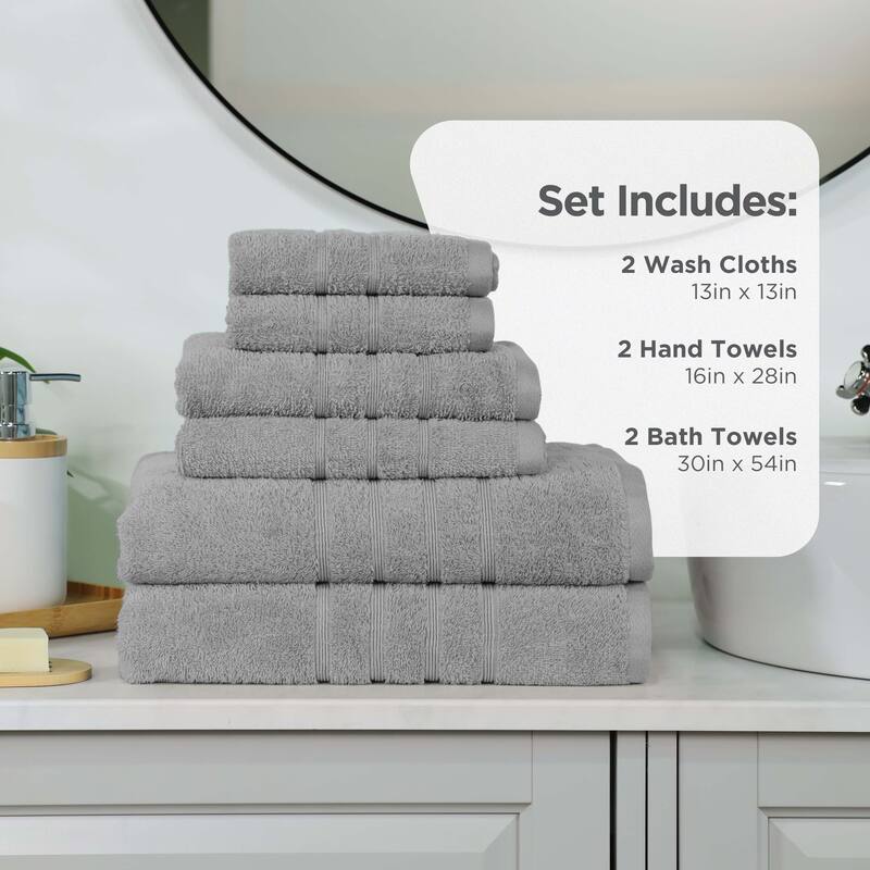 Martex Ultimate Performance Cotton Low-Lint Soft Absorbent Towel Set