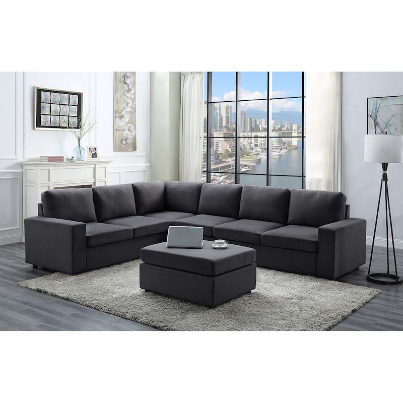 7 Seat Reversible Modular Sectional Sofa