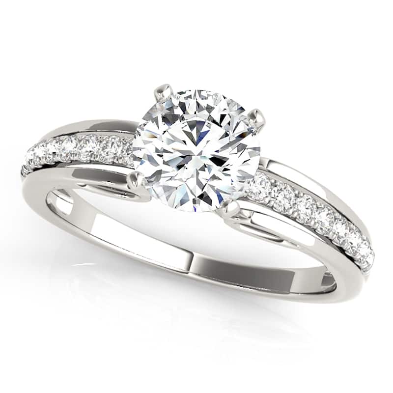Auriya 14k White Gold Lab Grown Round Diamond Engagement Ring 0.50 to 5.00 ct. tw. (F-G VS) - 1.50 ct. center - 6