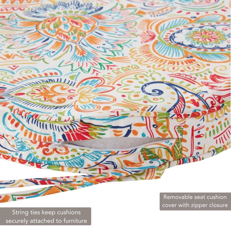 Greendale Home Fashions 18" Round Outdoor Chair Pad (Set of 2)