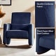 preview thumbnail 19 of 29, Julia 29.5"W Modern Solid Wood Nursery Rocking Chair with Lumbar Pillow by HULALA HOME