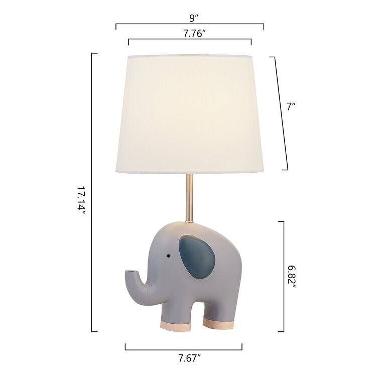 Maxax 17'' Children Elephant Table Lamp - N/A