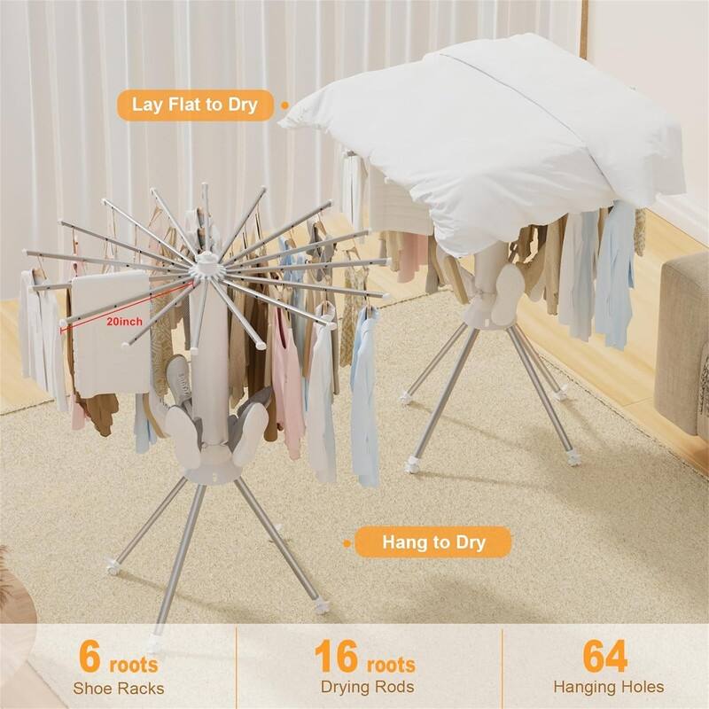 Foldable Shoe Drying Rack - Portable Design