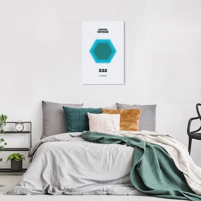 Wynwood Studio Canvas Spiritual and Religious Angel Number Change Blue and Teal Modern & Contemporary Wall Art Canvas Print