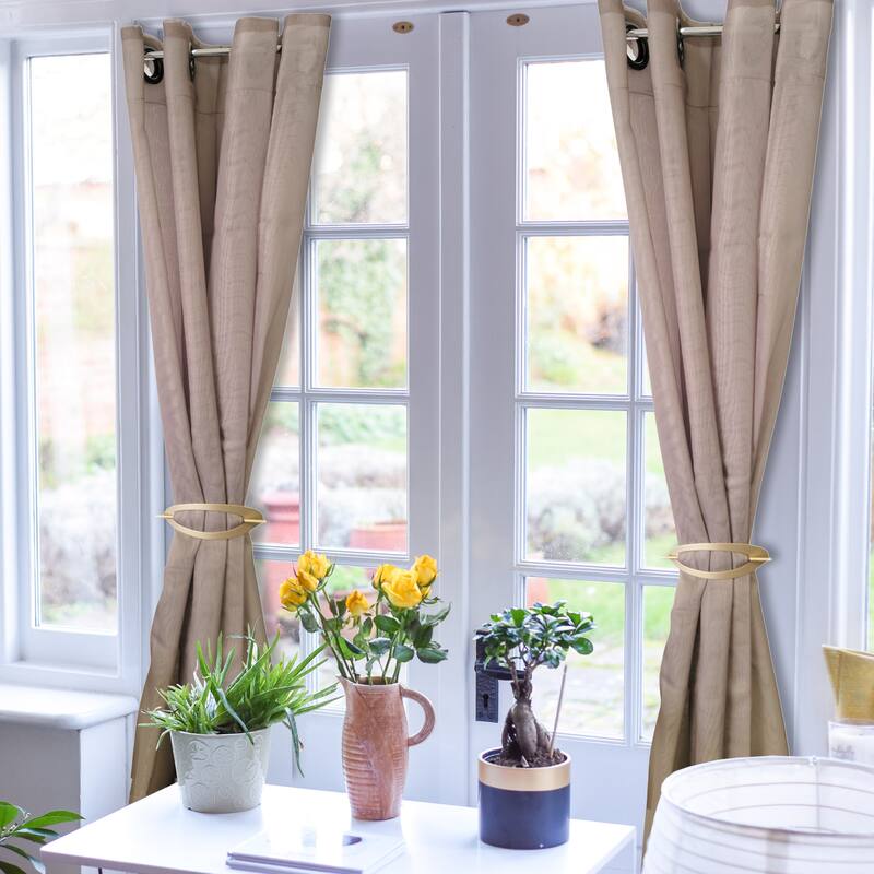 Elegant Metal Curtain Tiebacks, Oval Design for Easy Install