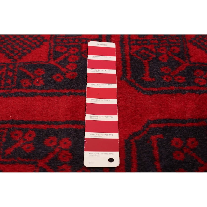 ECARPETGALLERY Hand-knotted Teimani Red Wool Rug - 6'3 x 10'0
