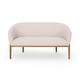 preview thumbnail 11 of 26, Galena Mid-century Modern Glam Loveseat by Christopher Knight Home Beige+Brown