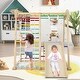 preview thumbnail 2 of 8, 6-in-1 Indoor Jungle Gym Kids Wooden Playground with Monkey Bars-Multicolor - Multicolor - 81" x 44" x 47"