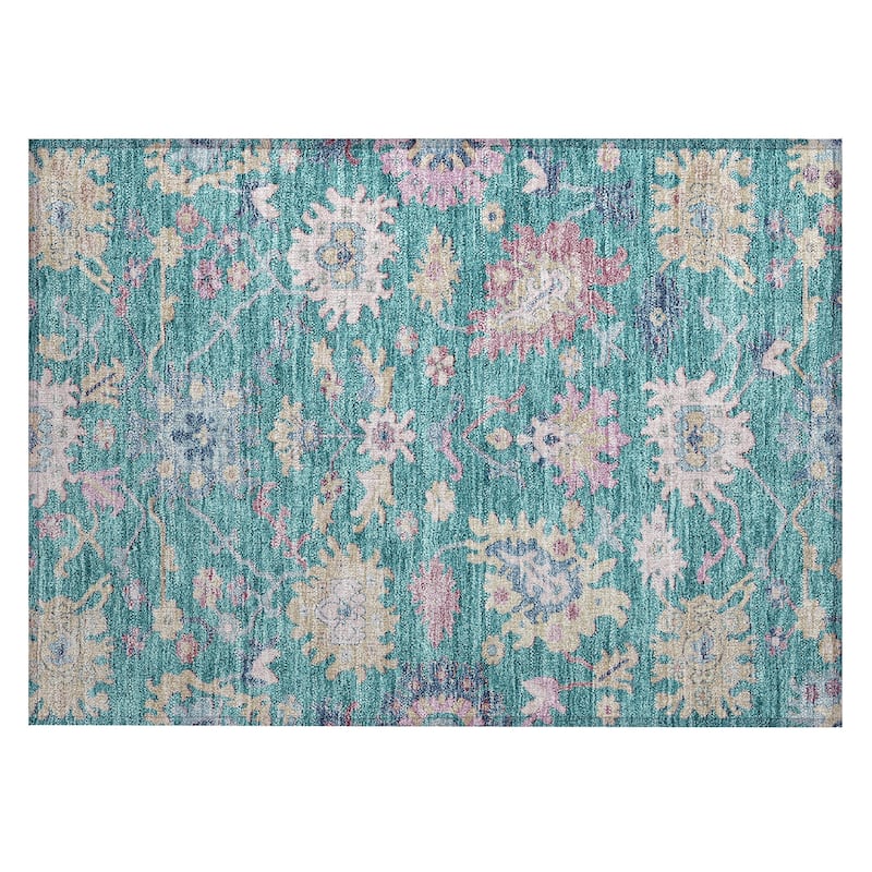 Machine Washable Indoor/ Outdoor Causal Traditional Chantille Rug