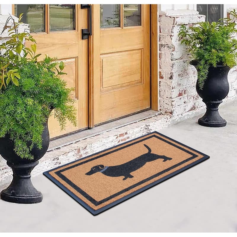 A1HC Rubber and Coir Heavy Duty Non-Slip Tapered Edge Doormat 30”X48”
