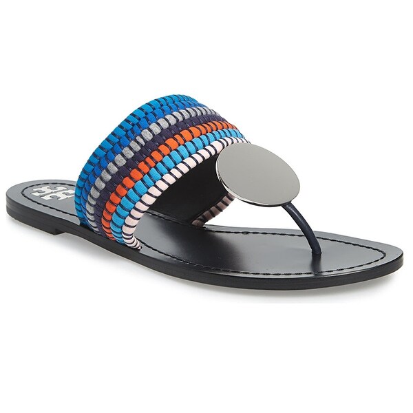 tory burch blue slides