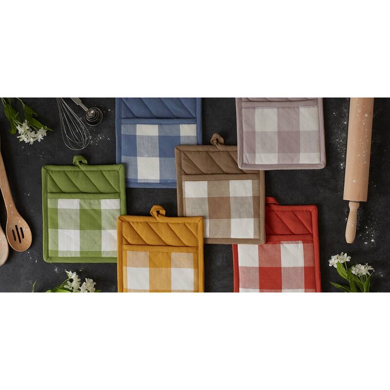 DII Vintage Red Buffalo Check Dishtowel (Set of 3)