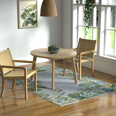 Domani Saunt Hand Tufted Wool Coastal Palms Area Rug