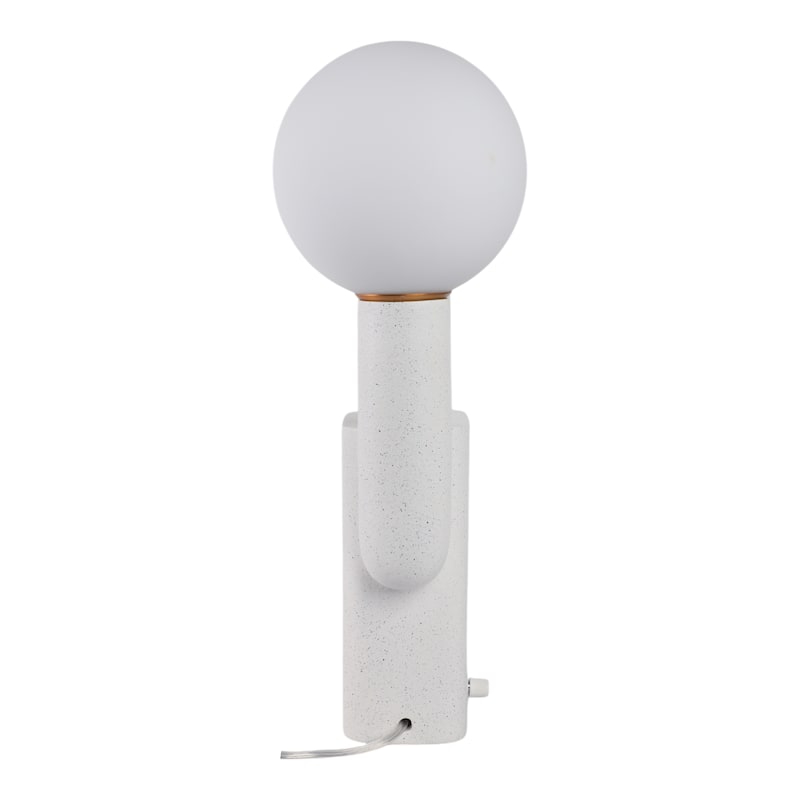 Metal Table Lamp Double Globe Sculptural Minimalist Modern Accent
