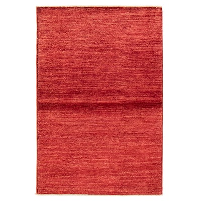 Pak Finest Gabbeh Red Rug 3'1" x 4'8" - 3'1 x 4'8