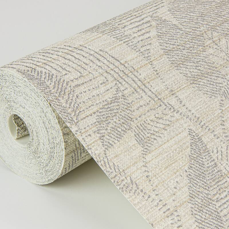 A-Street Prints Lei Silver Leaf Wallpaper