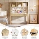 preview thumbnail 4 of 10, Industrial Kids Desk Study Table with Storage Drawers and Pegboard