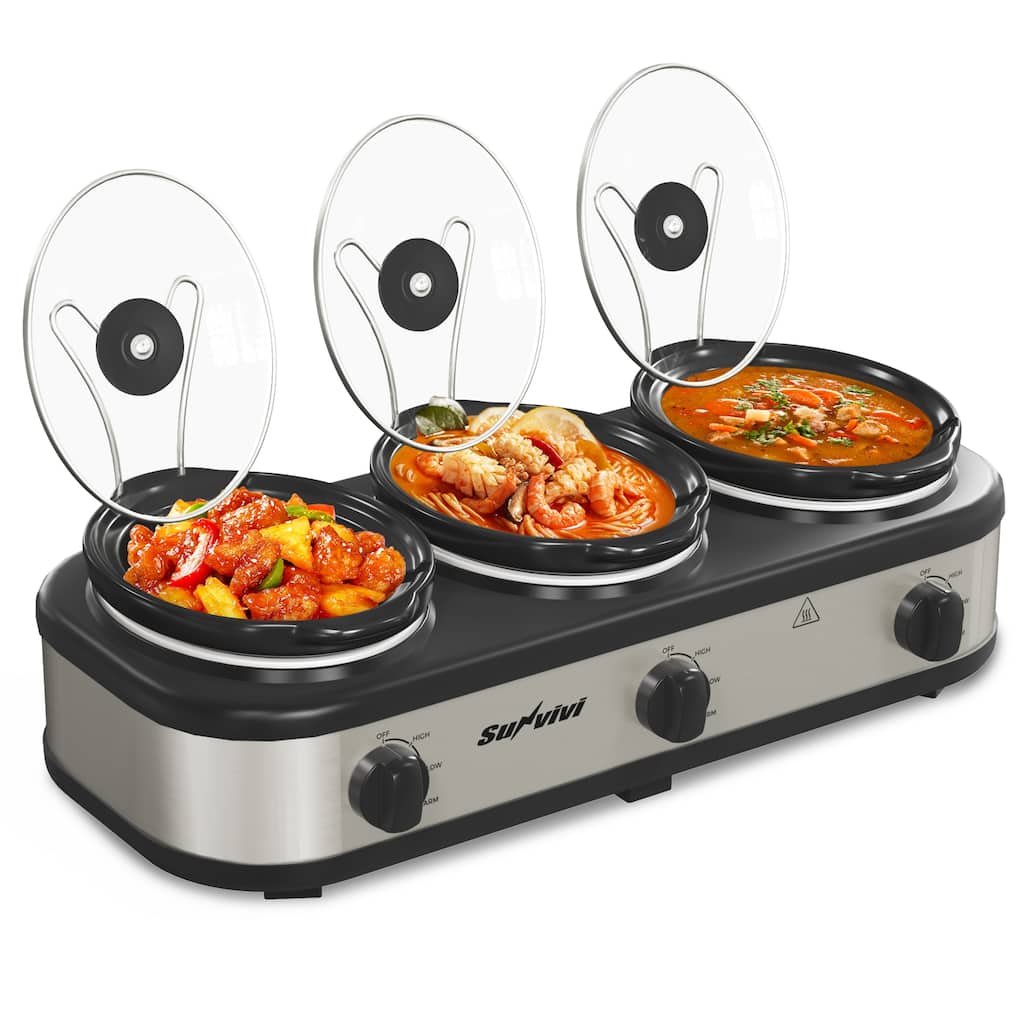 Sunvivi Slow Cooker, Buffet Server and Food Warmer