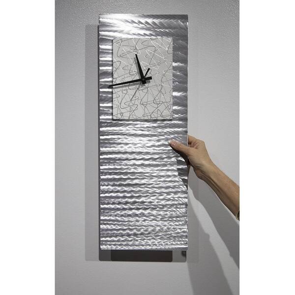 Statements2000 Modern Metal Wall Clock Art Abstract Decor By Jon Allen Radiance Clock 24 X 9 Overstock 27545421