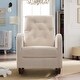 preview thumbnail 4 of 42, Roomfitters High Back Rocking Chair Nursery Chair, Comfortable Rocker Fabric Padded Seat, Modern High Back Armchair, Beige