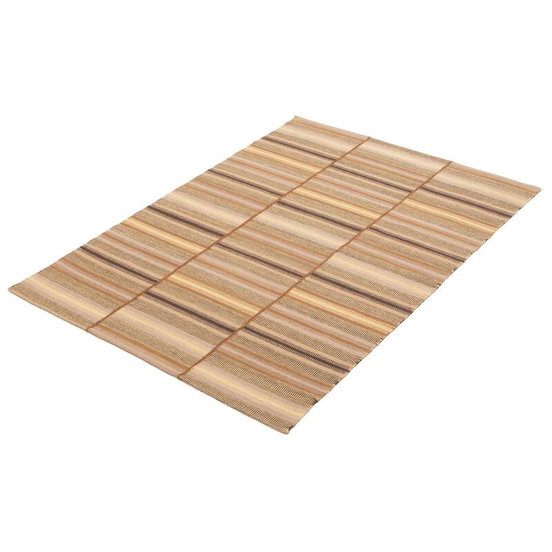 ECARPETGALLERY Flat-Weave Ankara FW Brown Wool Kilim - 4'7 x 6'5
