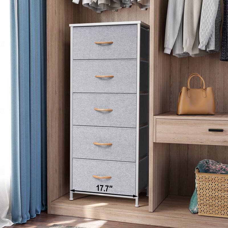 Crestlive Products Household 5-Drawer Vertical Dresser Storage Chest