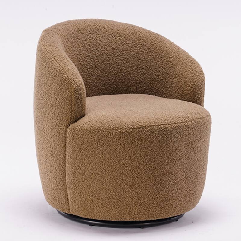 Teddy Fabric Swivel Accent Armchair Barrel Chair