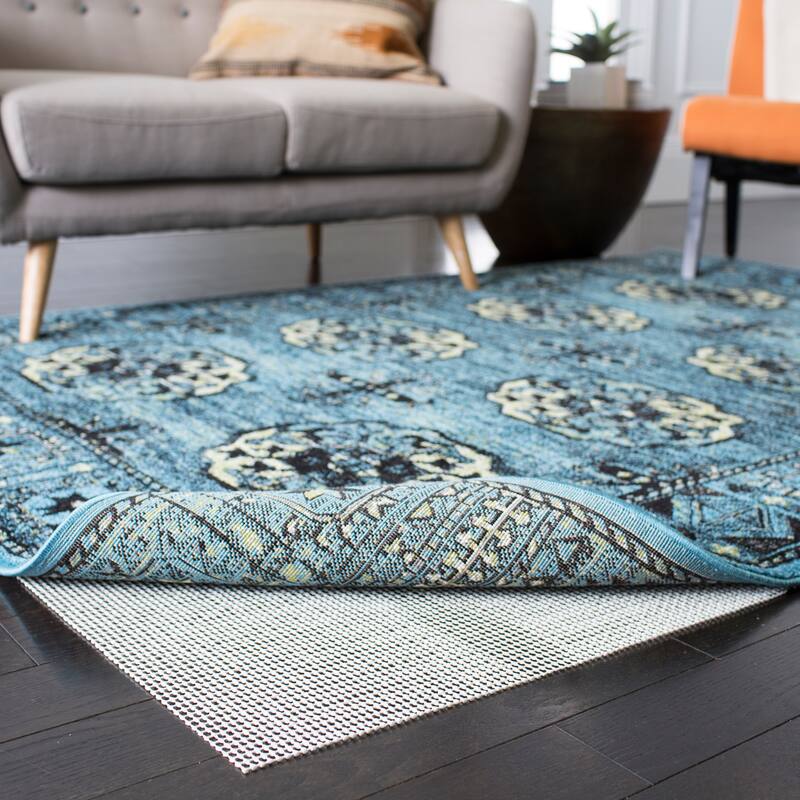 SAFAVIEH Rug Pad Extra Grip 1/8" with Open Weave Grid Pattern - Slip Resistant & Trim-to-Fit - Creme