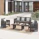 preview thumbnail 15 of 14, Corvus Iona 4-piece Patio Eucalyptus Wood and Rope Sofa Seating Set with Sunbrella Fabric
