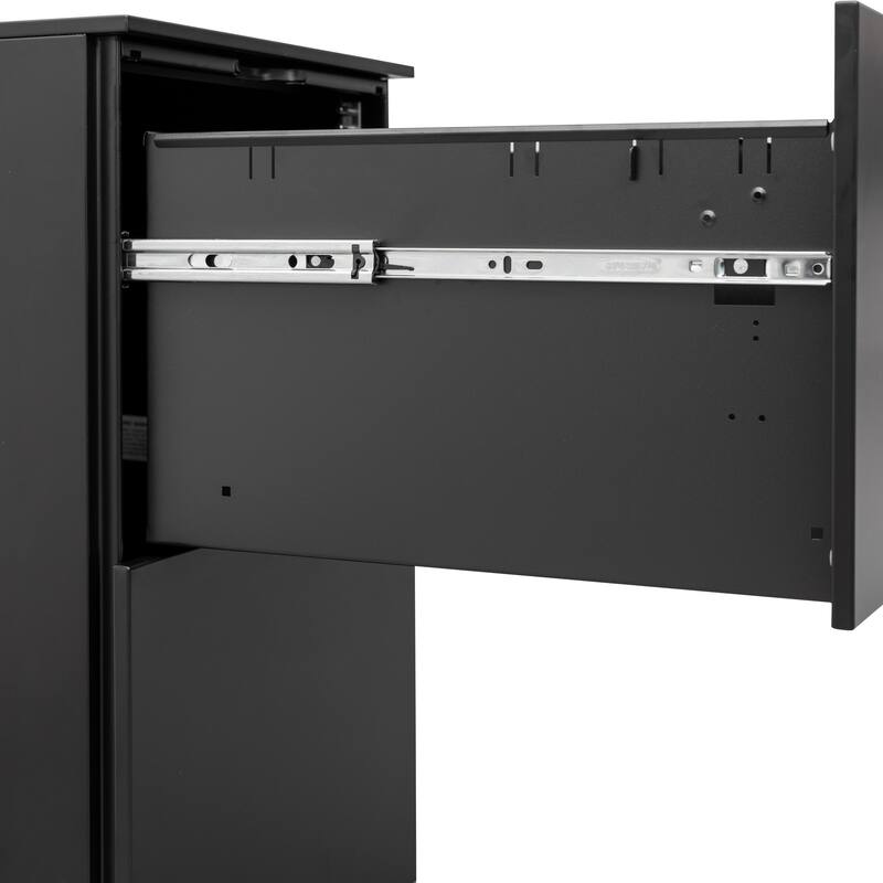 Modern Mobile File Cabinet, Lockable File Cabinet with 2 Drawers, Anti-tilt Wheels and Lock, for Home Offices, Black