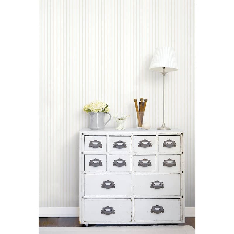 Galerie Wallcoverings Smart Stripes 2 Napkin Stripe Vinyl on Non-Woven Matte Wallpaper Roll