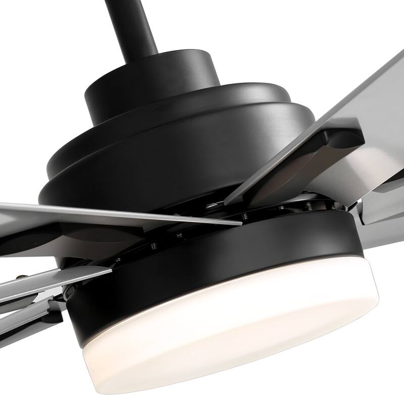 72-in 8 Aluminum Blade Gold Ceiling Fan with LED Light Remote Control