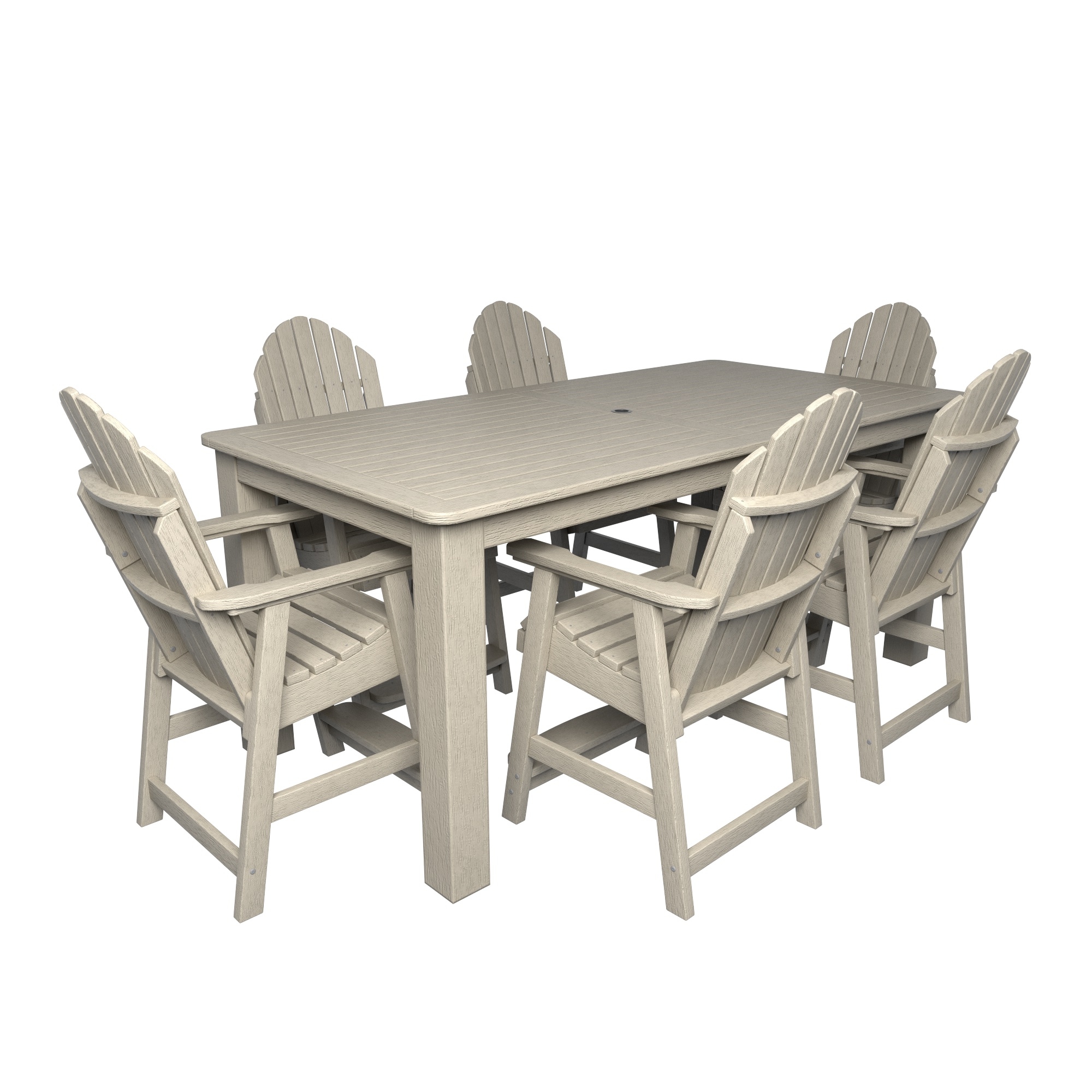 Hamilton Adirondack 7 Piece Outdoor Dining Set 42
