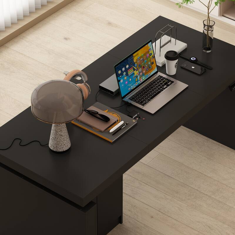 70.9"W Dining Table White Adjustable Workstation Desk Modern Office Desk Height Adjustable Standing Desk Kitchen Island