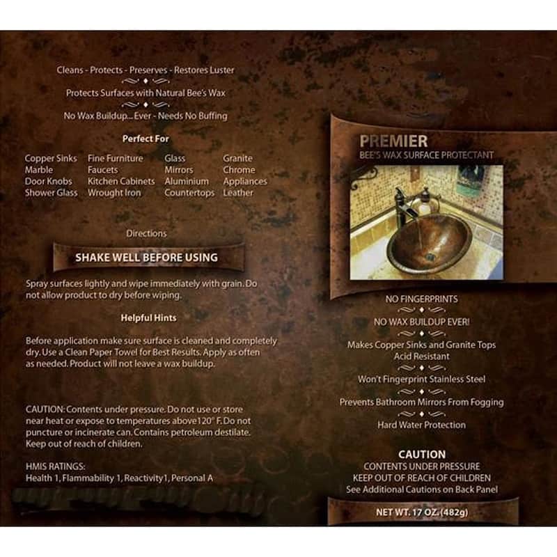 15" Square Hammered Copper Bar/Prep Sink w/ 2" Drain Opening in Polished Copper, Matching Drain and Accessories