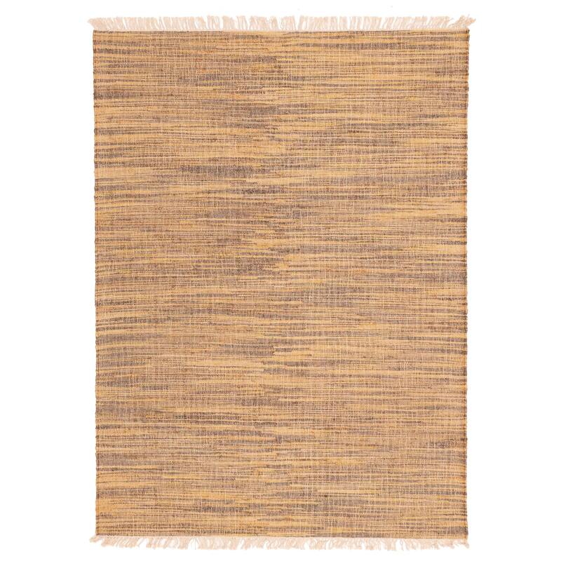 ECARPETGALLERY Flat-Weave Palas Denizli Tan Jute Kilim - 5'5 x 7'5