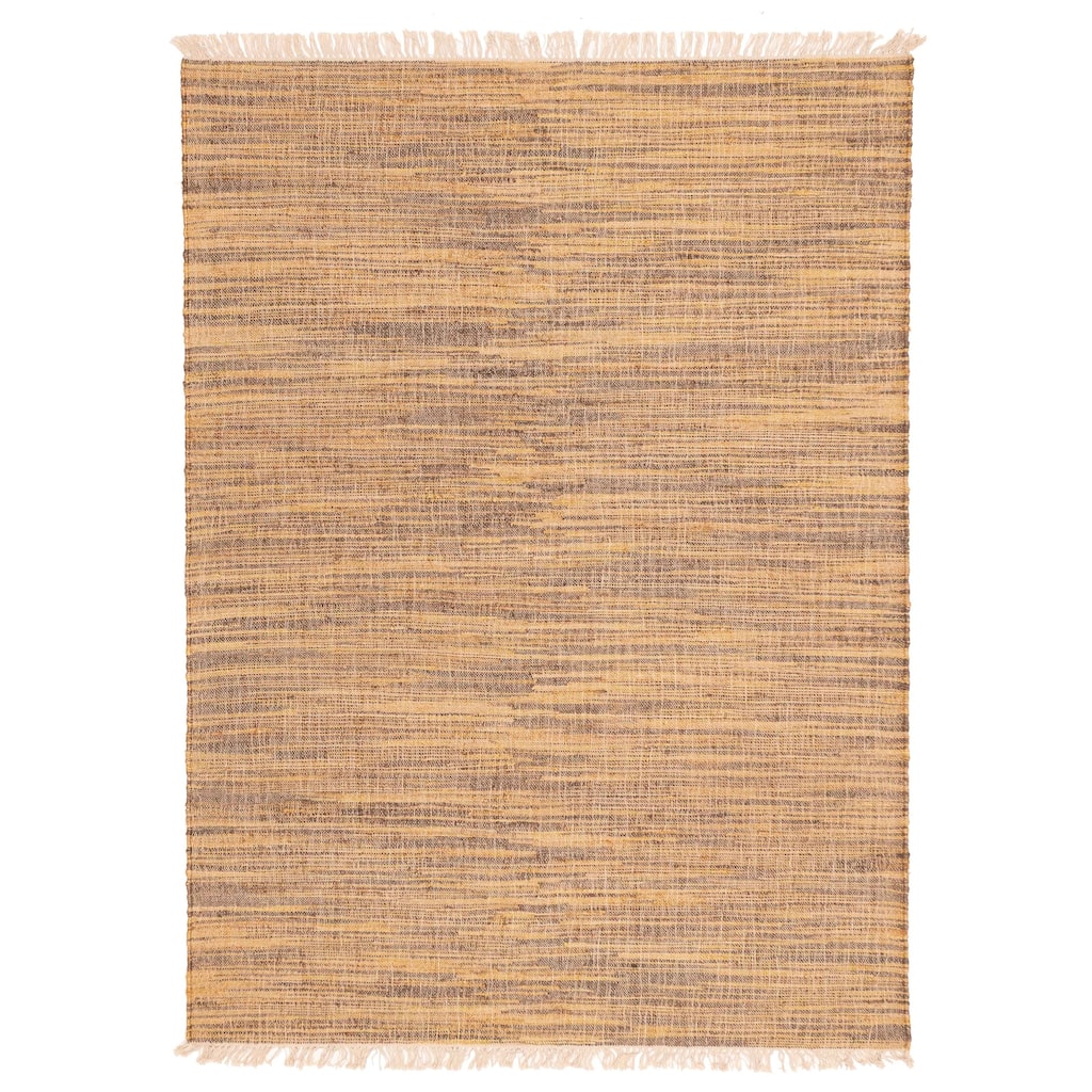 ECARPETGALLERY Flat-Weave Palas Denizli Tan Jute Kilim - 5'5 x 7'5