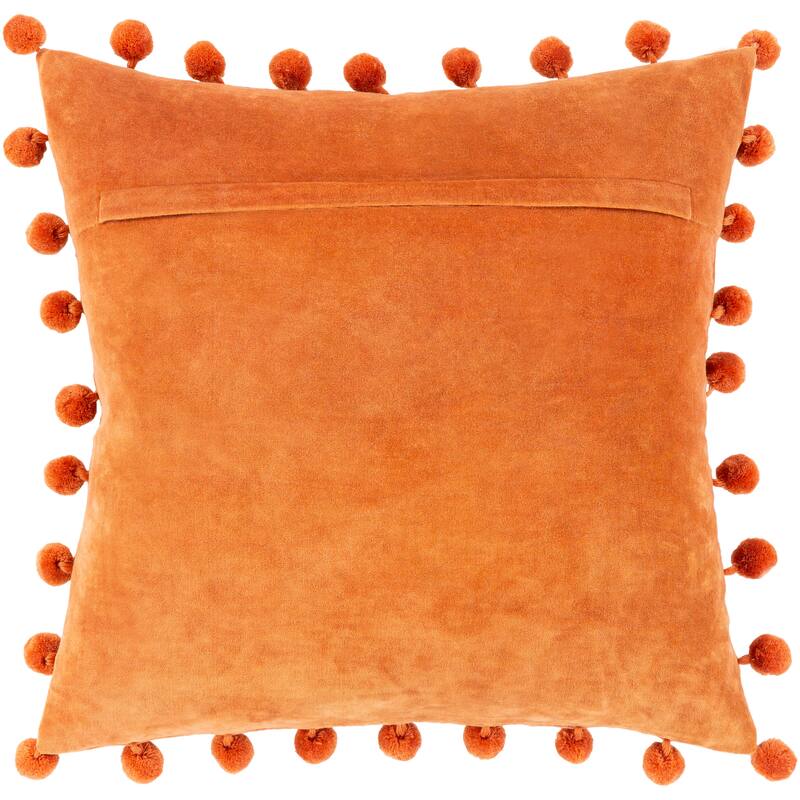 Sophus Cotton Velvet Pom Pom Throw Pillow